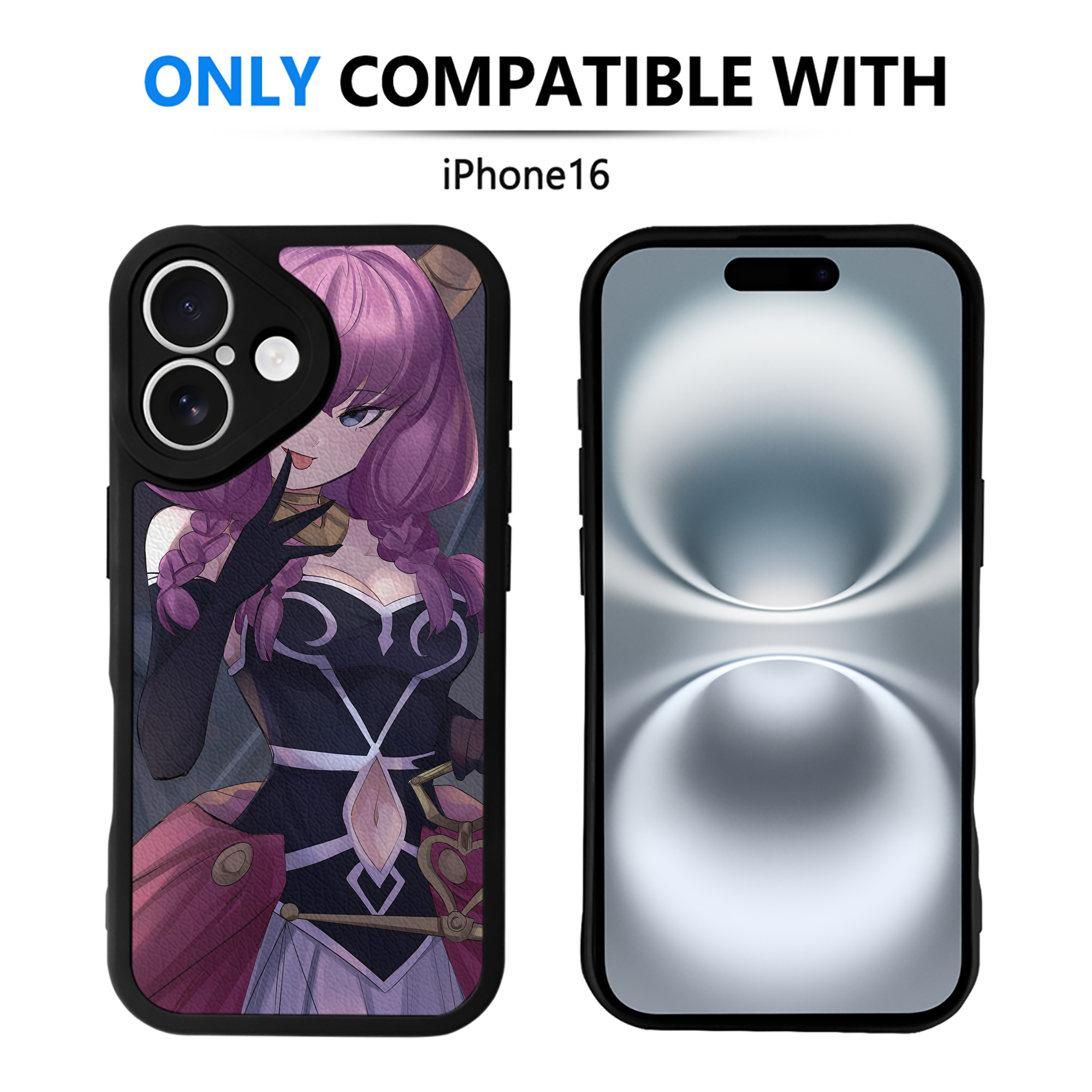 （画像用） 葬送のフリーレン Frieren 【iPhone 16シリーズ対応】シリコンスマホケース（レザー調） 材質：シリコン